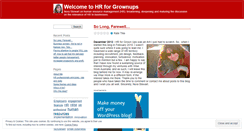 Desktop Screenshot of hrforgrownups.wordpress.com