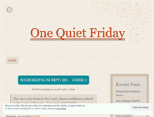 Tablet Screenshot of onequietfriday.wordpress.com