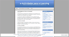 Desktop Screenshot of eactividades.wordpress.com
