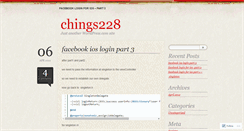 Desktop Screenshot of chings228.wordpress.com