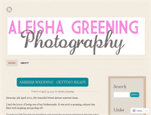 Tablet Screenshot of aleishagreeningphotography.wordpress.com