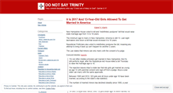 Desktop Screenshot of donotsaytrinity.wordpress.com