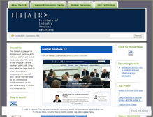 Tablet Screenshot of iiar.wordpress.com