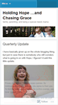 Mobile Screenshot of holdinghopechasinggrace.wordpress.com