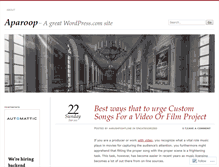 Tablet Screenshot of aparoop.wordpress.com