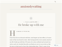 Tablet Screenshot of anxiouslywaiting.wordpress.com
