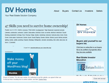 Tablet Screenshot of dvhomes.wordpress.com