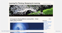 Desktop Screenshot of learningforthinking.wordpress.com