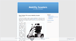 Desktop Screenshot of mobilityscootersandwheelchairs.wordpress.com