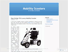 Tablet Screenshot of mobilityscootersandwheelchairs.wordpress.com