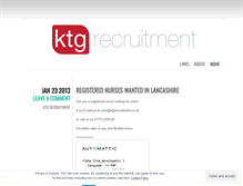 Tablet Screenshot of ktgrecruitment.wordpress.com