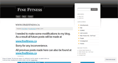 Desktop Screenshot of finefitnessblog.wordpress.com