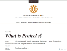 Tablet Screenshot of designbynumbers.wordpress.com