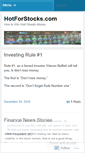 Mobile Screenshot of hotforstocks.wordpress.com