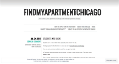 Desktop Screenshot of findmyapartmentchicago.wordpress.com