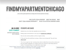 Tablet Screenshot of findmyapartmentchicago.wordpress.com