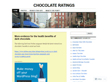 Tablet Screenshot of chocolateratings.wordpress.com