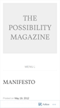 Mobile Screenshot of possibilitymagazine.wordpress.com