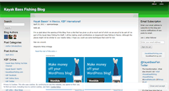 Desktop Screenshot of kayakbassfishingblog.wordpress.com