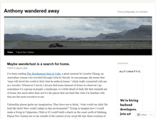 Tablet Screenshot of anthonywanderedaway.wordpress.com
