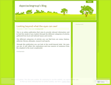 Tablet Screenshot of dspectaclesgroup.wordpress.com