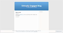 Desktop Screenshot of ethicallyengaged.wordpress.com