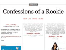 Tablet Screenshot of confessionsofarookie.wordpress.com