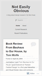 Mobile Screenshot of noteasilyobvious.wordpress.com