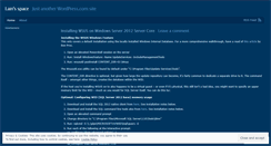 Desktop Screenshot of lainrobertson.wordpress.com