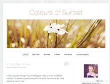 Tablet Screenshot of coloursofsunset.wordpress.com