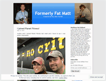 Tablet Screenshot of formerlyfatmatt.wordpress.com