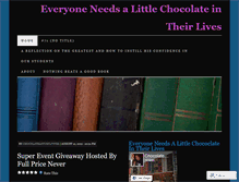 Tablet Screenshot of chocolatelotusflower.wordpress.com