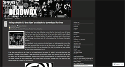 Desktop Screenshot of deadwax.wordpress.com