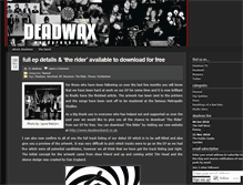 Tablet Screenshot of deadwax.wordpress.com