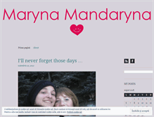 Tablet Screenshot of marynamandaryna.wordpress.com