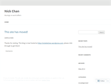 Tablet Screenshot of nickandtheworld.wordpress.com