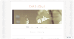 Desktop Screenshot of bekastays.wordpress.com