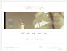 Tablet Screenshot of bekastays.wordpress.com