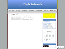 Tablet Screenshot of d3w1c1n7aanda.wordpress.com