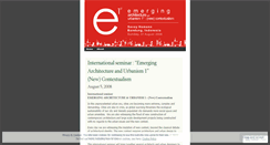 Desktop Screenshot of emergingarch.wordpress.com