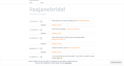 Desktop Screenshot of lisajanebridal.wordpress.com