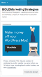 Mobile Screenshot of boldmarketingstrategies.wordpress.com