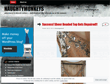 Tablet Screenshot of naughtymonkeys.wordpress.com