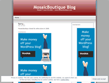 Tablet Screenshot of mosaicboutique.wordpress.com