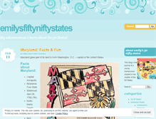 Tablet Screenshot of emilysfiftyniftystates.wordpress.com