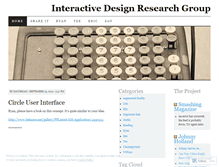 Tablet Screenshot of interactiondesignresearch.wordpress.com