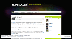 Desktop Screenshot of instablogger.wordpress.com