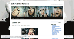 Desktop Screenshot of gagaslittlemonster.wordpress.com