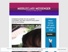 Tablet Screenshot of middleclassmessenger.wordpress.com