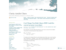 Tablet Screenshot of clarityamidstchaos.wordpress.com